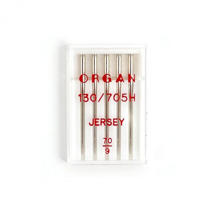 Иглы для бытовых швейных машин ORGAN джерси №70, уп.5 игл
