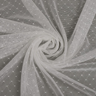 Сетка эластичная "Ромб" KRUZHEVO арт.TBY.00186 100г/м? ш.150см цв.004 сумрачно-белый уп.50м