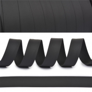 Бейка матовая (иск.кожа) TBY.LBM20.1 20мм цв.черный уп.50м