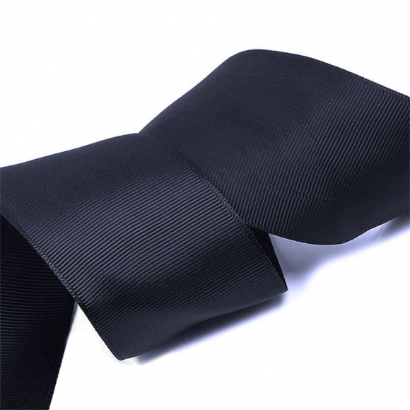 Лента Ideal репсовая в рубчик шир.50мм цв. 372 черно-синий уп.27,42м