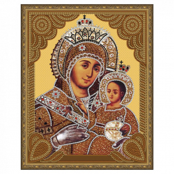 Картина 5D мозаика с нанесенной рамкой Molly арт.KM0718 Вифлеемская Божия Матерь (15 цветов) 40х50 см