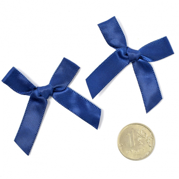 Бантики пришивные арт.MJ.RF.070.04 3,5см цв.04 синий ультрамарин уп.100шт