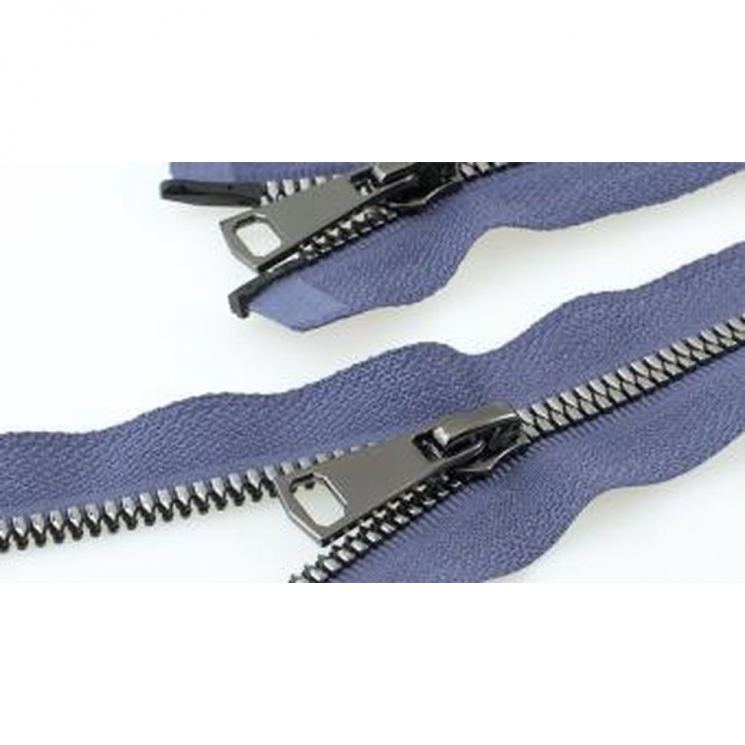 Молния трактор №5 Premium два замка 110см никель D319 сливовый