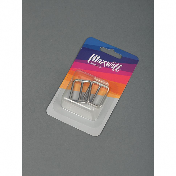 Пряжка регулятор металл арт.MX.5544 32х27мм (внутр. 25мм) цв.никель уп.2 шт