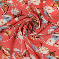 Ткань Штапель  TBY Vi-JG21001-c3 плот 110г/м2 100% вискоза шир. 145 см цв.с3 персиковый рул.25м