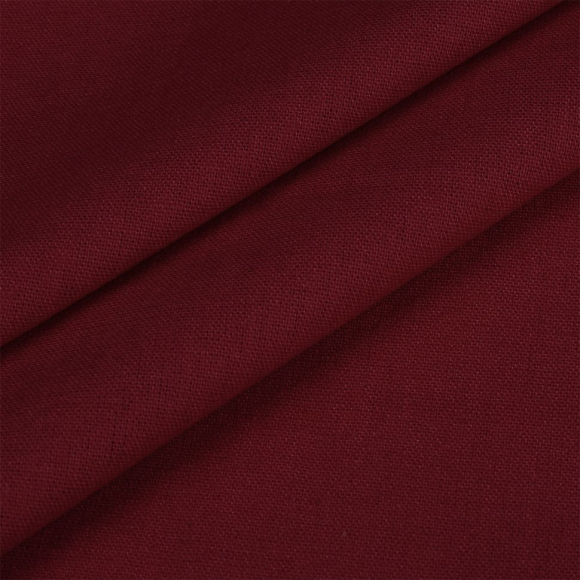 Ткань льняная 200 г/м? лен 25%, хб 25%, вискоза 25%, пэ 25% шир.140 см арт.TBY.Li.1009.39 цв.39 бордо уп.1м