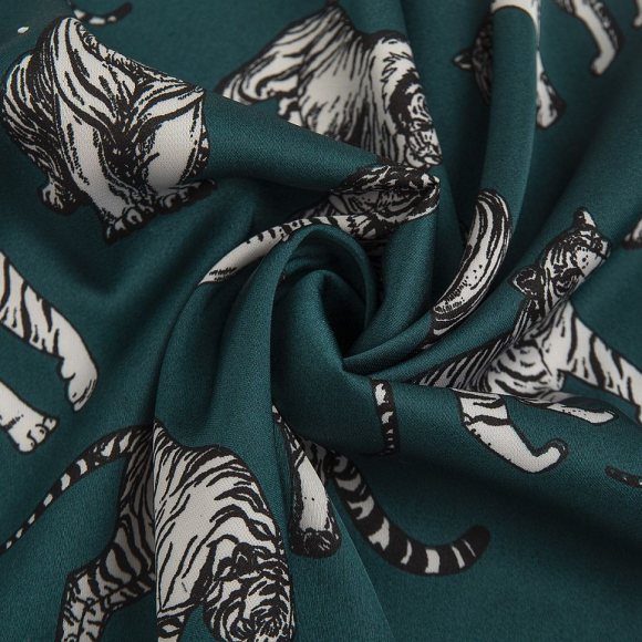 Ткань шелк Армани 90 г/м? 97% пэ, 3% спандекс шир.148 см арт.Р.50540.03 изумрудный рул.25м