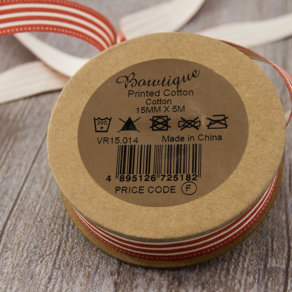 85459_Лента хлопковая на картонной мини-катушке "Полоски"
