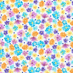 Ткань для пэчворка PEPPY Wildflowers 122 г/м? 100% хлопок цв.FLH-20290-14 NATURAL уп.50х55 см