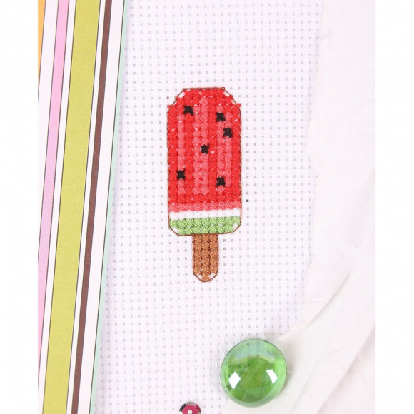 Набор для вышивания KLART арт. 12-025 Арбузное мороженое 5х8,5 см