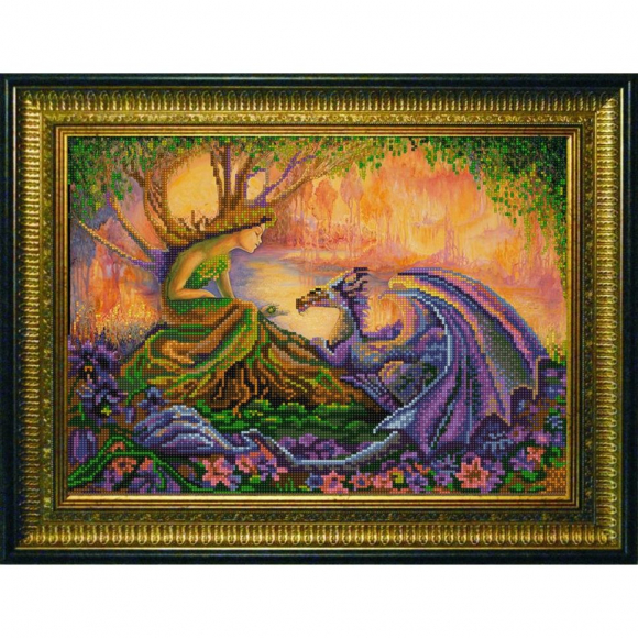 Рисунок на ткани (Бисер) КОНЁК арт. 9768 Дракон 29х39 см
