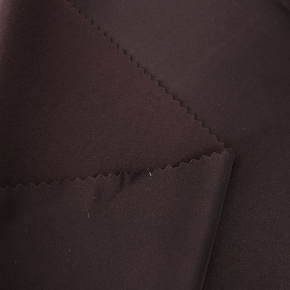 Ткань шелк Армани 90г/м? 97% полиэстер, 3% спандекс шир.145см арт.Р.18539.14 цв.14 коричневый рул.30м