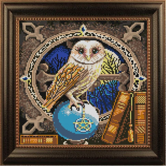 Рисунок на ткани (Бисер) КОНЁК арт. 1206 Мудрая птица 25х25 см