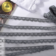 Кружево гипюр KRUZHEVO арт.TR.8G8008 шир.10мм цв.14 серый уп.9м