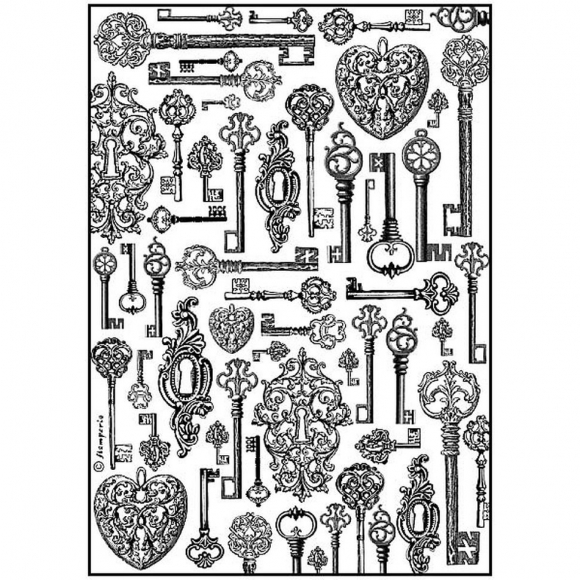 98790_Бумага рисовая мини - формат "Ключи" 98790_Бумага рисовая мини - формат "Ключи"