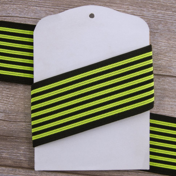 Резинка неоновая, цвет зеленый с черным, 50 мм Резинка неоновая, цвет зеленый с черным, 50 мм