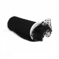 Фатин средней жесткости в шпульках, 100% ПЭ, арт.TBY.T663 шир.150мм цв.019 черный горох уп.9,14м