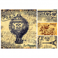 92195_Рисовая бумага А3 "Ретро Париж 1" 92195_Рисовая бумага А3 "Ретро Париж 1"