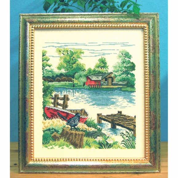 Набор для вышивания OEHLENSCHLAGER арт.30163 Лодка 33х38 см