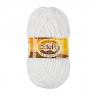 Пряжа ADELIA DOLLY VELOUR (100% микрополиэстер) 5х100г/93м цв.01 БЕЛЫЙ