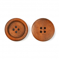 Пуговицы деревянные TBY BT.WD.271 цв.св.коричневый 36L-23мм, 4 прокола, 20 шт
