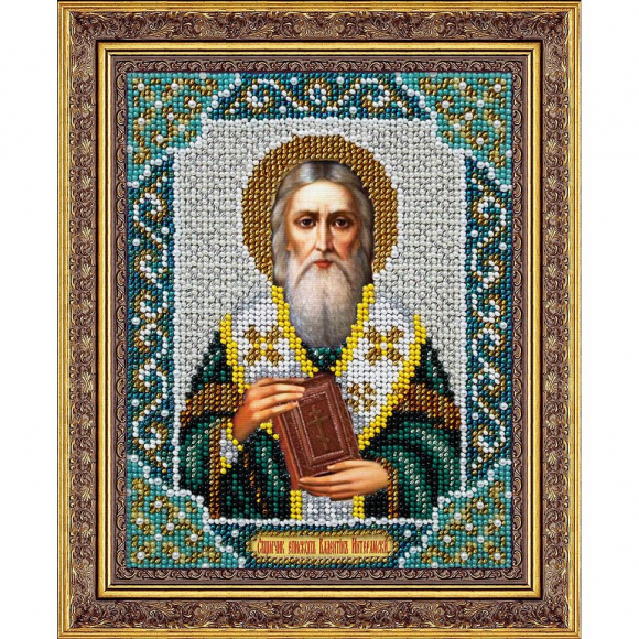 Набор для вышивания бисером ПАУТИНКА арт.Б-728 Святой епископ Валентин Интерамский 14х18 см Набор для вышивания бисером ПАУТИНКА арт.Б-728 Святой епископ Валентин Интерамский 14х18 см