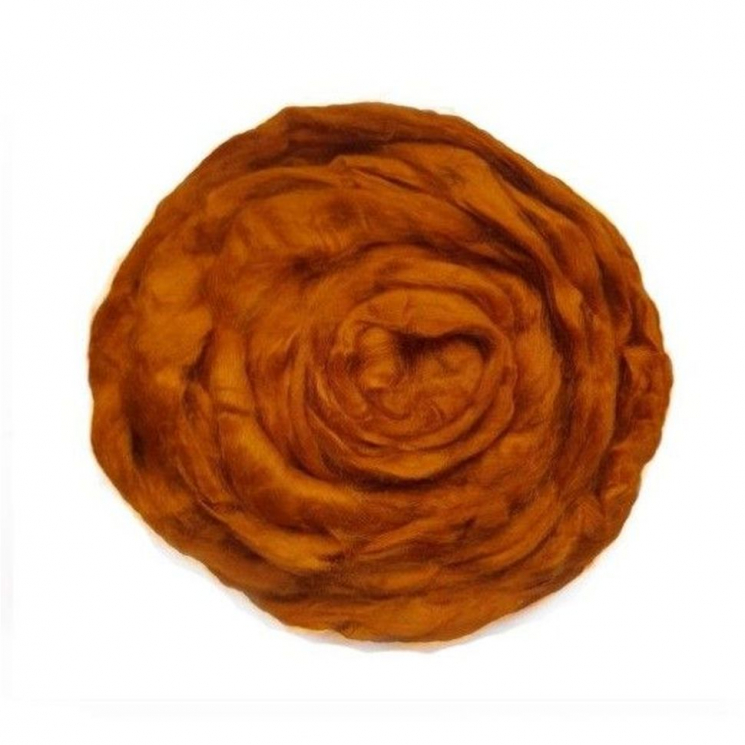 Шерсть для валяния ТРО Гребенная лента (вискоза) 50г цв.0034 золото