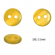 Пуговицы пластик арт.TBY.377.11.PLY цв.св.желтый перламутр, 18L-11мм, 2 прокола, 200шт