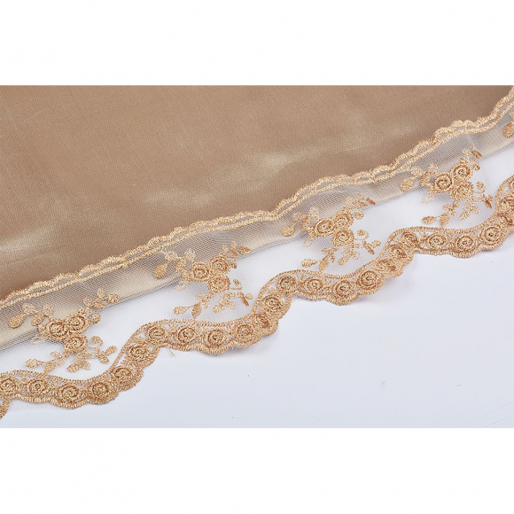 Кружево на сетке арт.TBY.HTEX.09.2 шир.70мм цв.темное золото уп.27,4м Кружево на сетке арт.TBY.HTEX.09.2 шир.70мм цв.темное золото уп.27,4м