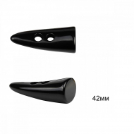 Пуговицы пластиковые C-NE123 цв.черный 42мм, 2 прокола, 12шт Пуговицы пластиковые C-NE123 цв.черный 42мм, 2 прокола, 12шт