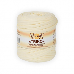 Трикотажная лента для рукоделия VISANTIA TRIKO FTM100 (92% хлопок, 8% эластан) 1х500г/100м желтый