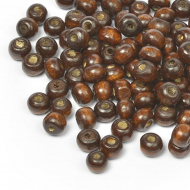 Бусины деревянные MAGIC HOBBY арт.MG-B 477 цв.1 т.коричневый уп.40г 8мм, in ?2 мм 251±3 шт