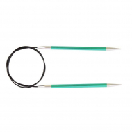 47156 Knit Pro Спицы круговые для вязания Zing 3,25мм/100см, алюминий