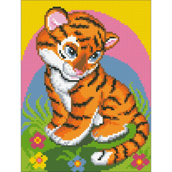 Набор Паутинка для изготовления картины со стразами арт.М151 Тигрёнок 18х24 см Набор Паутинка для изготовления картины со стразами арт.М151 Тигрёнок 18х24 см