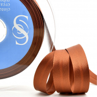 19753_Косая бейка атласная 20 мм, 25 м, цвет 86, корица 19753_Косая бейка атласная 20 мм, 25 м, цвет 86, корица