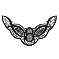 Кружевная вставка арт.TR.1292 220х120мм цв.2 черный уп.10шт