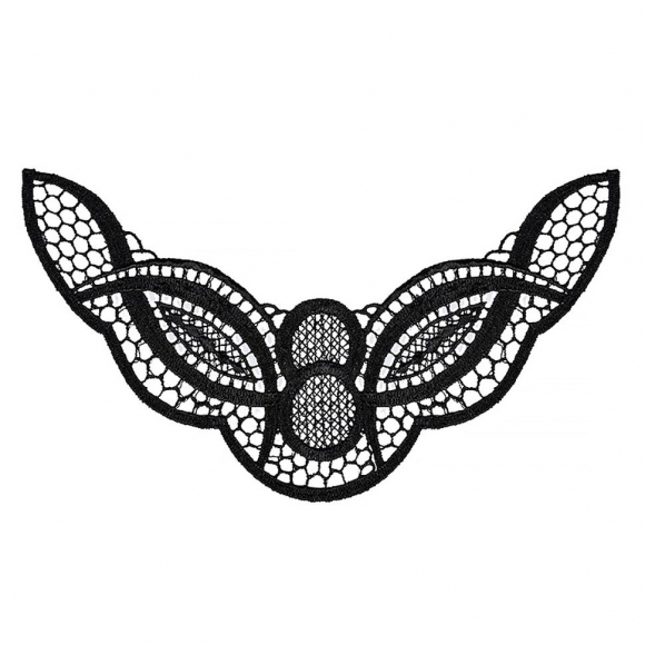 Кружевная вставка арт.TR.1292 220х120мм цв.2 черный уп.10шт