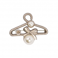 Брошь металл Вешалка с жемчугом арт.TBY.91763 45х36мм цв. матовый никель уп. 5шт Брошь металл Вешалка с жемчугом арт.TBY.91763 45х36мм цв. матовый никель уп. 5шт