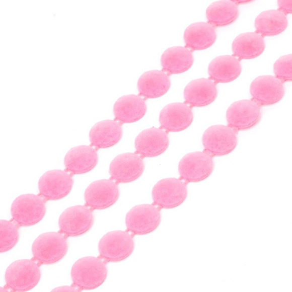 Тесьма пластиковая арт.TBY A05 цв.07 розовый ?12мм уп.9.14м