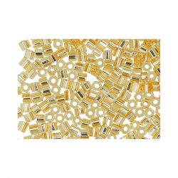 Бисер Япония "TOHO" 11/0  HEXAGON №3  2.2 мм 5 х 5 г №0022 св.золотистый