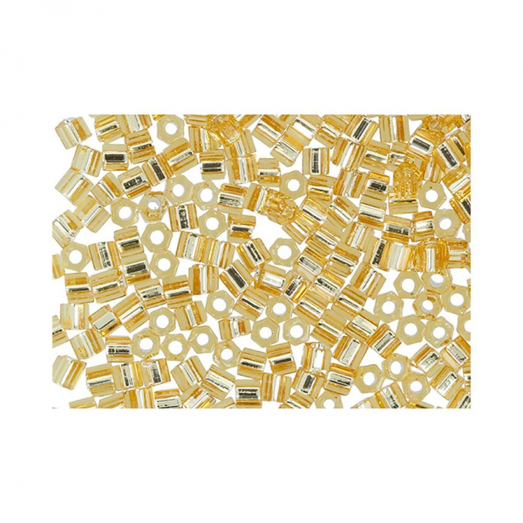 Бисер Япония "TOHO" 11/0  HEXAGON №3  2.2 мм 5 х 5 г №0022 св.золотистый