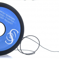 181801_Резинка шляпная SAFISA, 1,3 мм, 25 м, цвет 01, черный