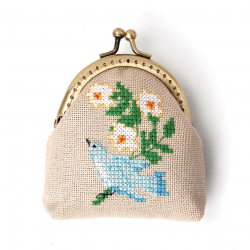Набор для вышивания крестом XIU CRAFTS арт.2860406 Кошелек Синяя птица счастья 9х8 см