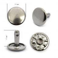 Хольнитены двухсторонние сталь New Star №123 11х11 (11мм) цв. никель черный уп. 1000шт