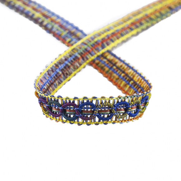 113073_Тесьма PEGA тип отделочная, цвет радужный, 8 мм