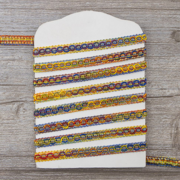 113073_Тесьма PEGA тип отделочная, цвет радужный, 8 мм