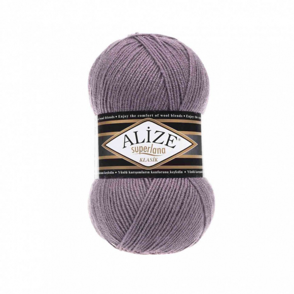 Пряжа для вязания Ализе Superlana klasik (25% шерсть, 75% акрил) 5х100г/280м цв.312 грязная роза