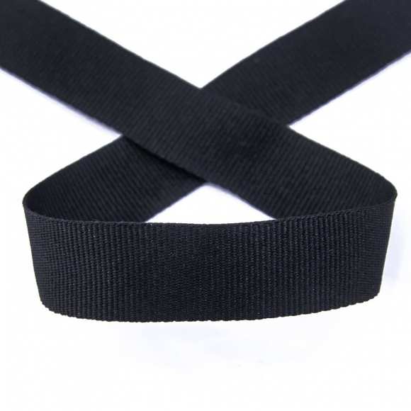 Лента репсовая PEGA, цвет черный, 15 мм