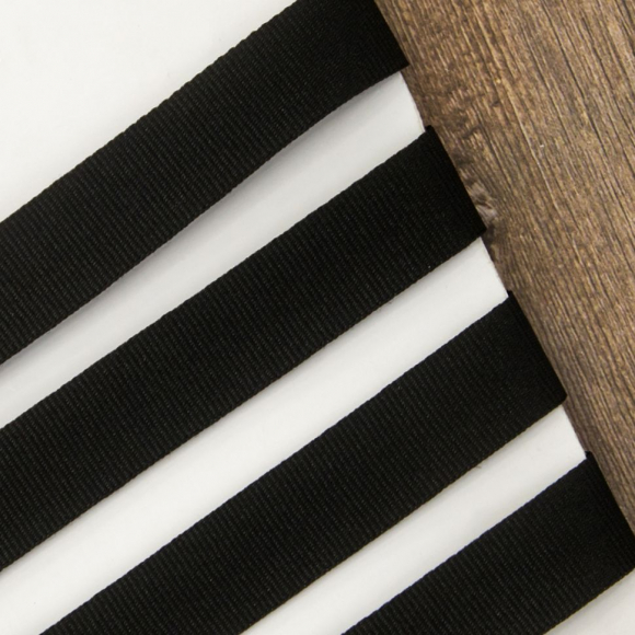 Лента репсовая PEGA, цвет черный, 15 мм