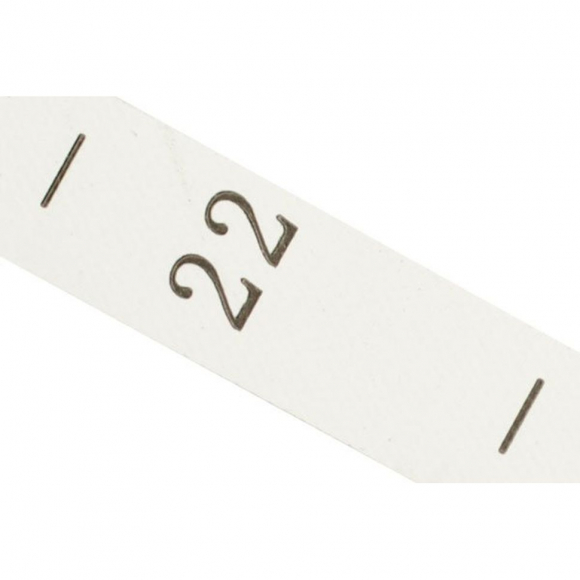 Размерники полиэстер 22 белый 10х25 мм ТВ в рул. 300 шт